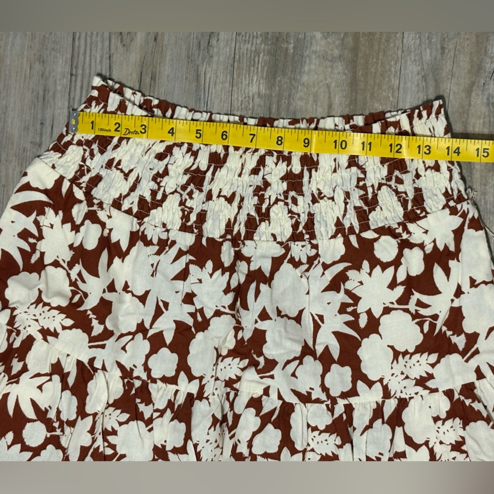 Universal Thread Women's Tropical Floral Tiered Print Skirt, Size Medium - Picture 7 of 8